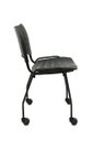 Ver imagem 2 de Cadeira Iso Secretaria Preta Escritorio Giratoria Home Office Chair