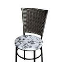 Ver imagem 3 de 2 Cadeiras para Cozinha Preta Hawai Marrom Assento Floral Cor:floral Branco