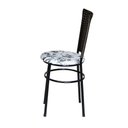 Ver imagem 4 de 2 Cadeiras para Cozinha Preta Hawai Marrom Assento Floral Cor:floral Branco