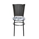 Ver imagem 5 de 2 Cadeiras para Cozinha Preta Hawai Marrom Assento Floral Cor:floral Branco