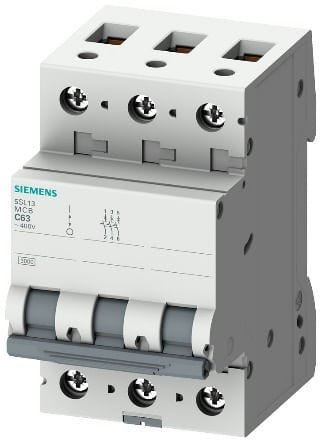Disjuntor 5SL1 350-7MB Curva C 50A Monopolar 3KA 380/200VCA Siemens - 1