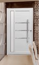 Ver imagem 2 de Porta Pivotante Alumínio Branco Lambril c/Visor Lateral e Friso Px 100cm Maxx - 230x100 - Esquerda