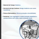 Ver imagem 3 de Conjunto Mesa Alta Bar Bistrô Quadrada Pinus 4 Banquetas Confort Estofado Don Castro