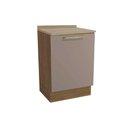 Ver imagem 1 de Gabinete de Cozinha Modulado Balcão Botanic M629 1 Porta C/tampo 60cm Nogueira/fendi/nogueira -