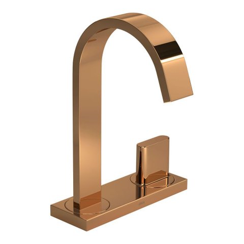 Torneira de Mesa Lavatório Bica Alta com Moldura em Chapa Polo 1/2" Red Gold - 1191.gl33.rd