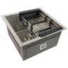 Cuba Quadrada Inox 304 Cozinha Pia Embutir Sobrepor Gourmet 40x40 Premium com Acessórios - 3