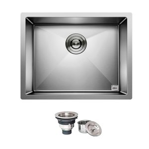 Cuba Quadrada Inox 304 Cozinha Pia Embutir Sobrepor Gourmet 50x40 Premium com Válvula