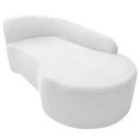 Ver imagem 5 de Kit Divã Recamier Orgânico França 140cm Lado Direito e Poltrona Amore Bouclé