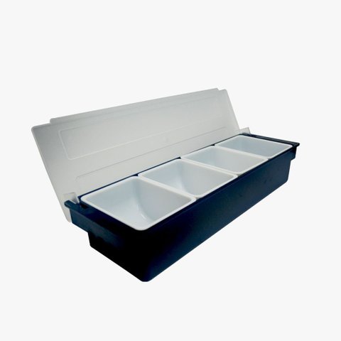 Porta Condimentos com 4 Divisórias Grande para Bartender Frg4044 Frigopro