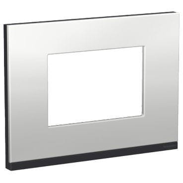 PLACA SUPORTE 4X2 3 POSTOS CLASS GR / ALUMINIUM METAL HORIZONTAL ORION SCHNEIDER - 2