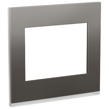 PLACA SUPORTE 4X4 6 POSTOS CLASS AL / GREY METAL ORION SCHNEIDER - 1
