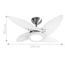 Ver imagem 2 de Ventilador Led Paris Escovado 4 Pás Brancas 220v e Controle