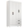 Guarda Roupa 4 Portas Barras Branco - 2