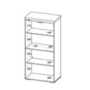 Ver imagem 7 de Armário para Escritório com 2 Portas e 3 Prateleiras Y37 Freijó/Branco Artany
