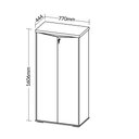Ver imagem 6 de Armário para Escritório com 2 Portas e 3 Prateleiras Y37 Freijó/Branco Artany