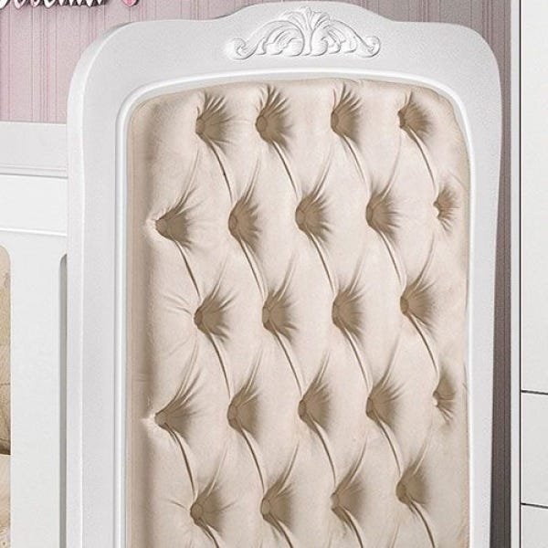 Berço de Bebe Imperial C/Capitonê Planet Baby Selo Inmetro:Branco - 5