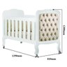 Berço de Bebe Imperial C/Capitonê Planet Baby Selo Inmetro:Branco - 4