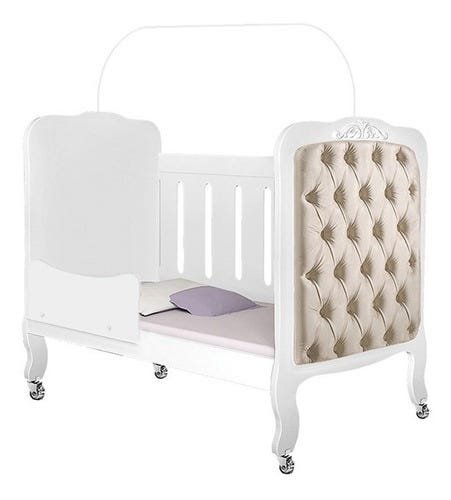 Berço de Bebe Imperial C/Capitonê Planet Baby Selo Inmetro:Branco - 3