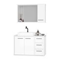 Ver imagem 2 de Conjunto Gabinete Banheiro com Cuba e Espelho Turin 80 Br
