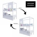 Ver imagem 6 de Beliche Casinha Reta com 02 Gavetas Madeira Maciça Branco Housin