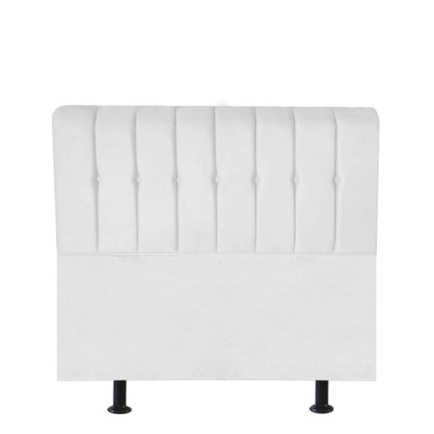 Cabeceira Estofada Kiara 100cm Solteiro Box Quarto Corino Branco - Gat Magazine