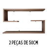 Prateleira Para Quarto Tipo J - 2 Peças Madeira - 4