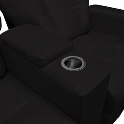 Poltrona Reclinável 2 Lugares Sala de Cinema Romeo F05 Facto Preto - Lyam Decor - 3