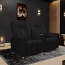 Poltrona Reclinável 2 Lugares Sala de Cinema Romeo F05 Facto Preto - Lyam Decor - 2