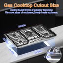 Ver imagem 5 de Cooktop a Gás Amzchef 30" com 5 Queimadores Sabaf e Chapa Dupla (inox)