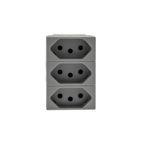 Tomada Triplex Pial Plus+ 10a Cinza - Pial Legrand - 1