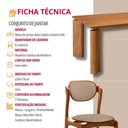Ver imagem 2 de Conjunto de Jantar Nala 8 Lugares Cadeiras Solaris Soft Veludo Creme e Imbuia 220cm Mobillare
