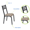 Ver imagem 3 de Conjunto Kit 2 Cadeiras Metal Aço Cozinha Jantar Almofadada