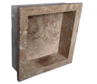 Nicho RW para Banheiro Mármore Travertino Comercial Com Borda A: 30cm. X C: 30cm. - 1