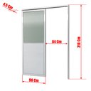 Ver imagem 4 de Porta de Correr Suspensa Meia Lambril Meia Vidro Dir L.25 Branca 210x90 Brimak