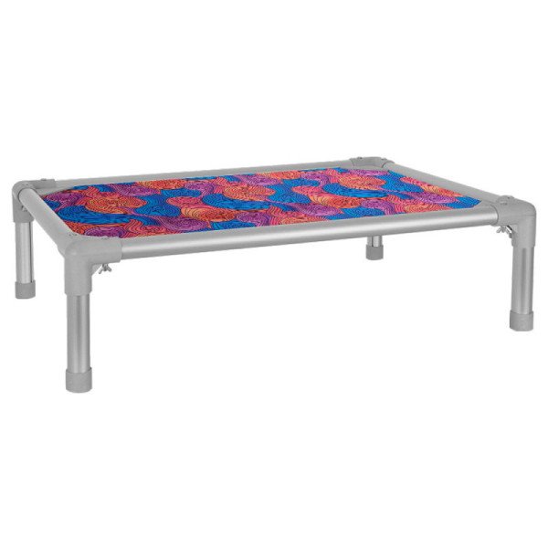 Cama para Cachorro Grande 109x78cm G Alumínio Tecido Estampado Arte Impermeável até 50kg Resistente - 1