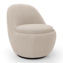 Ver imagem 1 de Poltrona Orgânica Living Memphis Base Giratória Bouclê Bege - Desk Design