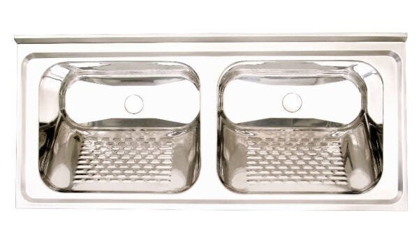 Tanque em Inox Duplo 120x55x23cm Fabrinox - 1