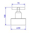 Ver imagem 2 de Acabamento para Registro de Gaveta Duna Clássica 1.1/4 a 1.1/2 Black Matte - Deca
