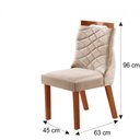 Ver imagem 4 de Conjunto Sala de Jantar Mesa Lottus Tampo MDF e Vidro e 4 Cadeiras Porto