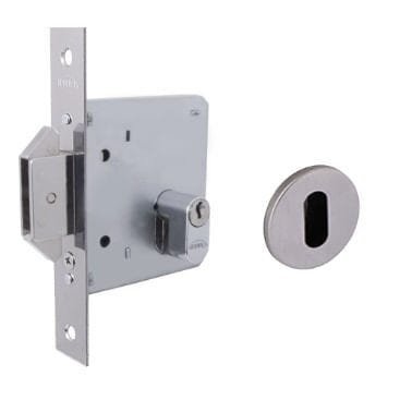 Fechadura Externa para Porta de Correr Bico Duplo Cromada IP Arouca