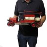 Enfeite Miniatura Caminhao Bombeiro Decoração Casa Vintage Retro 45cm Metal - 3