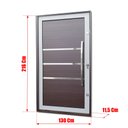 Ver imagem 4 de Porta Pivotante Alumínio Lamb.Evolution c/Pux.D.Elite Mix Corten 216x130 Brimak