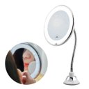 Ver imagem 2 de Espelho Luz Led 360 Flexível 10x Aumento Ventosa Maquiagem Barba Depilaçao