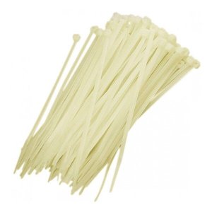 Abraçadeira de Nylon Branco 50 Uni Enforca Gato Cinta Plastica 370mm x 7mm