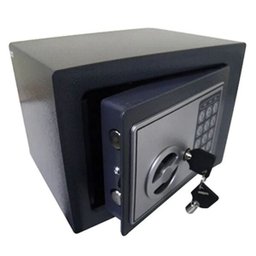 Cofre Eletronico Teclado Numerico 2 Chaves Segredo Preto - 4