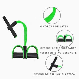 Extensor 4 tubos Academia Pedal Fitness Casa abdominal elastico cordas Pilates exercicio - 2