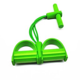 Extensor 4 tubos Academia Pedal Fitness Casa abdominal elastico cordas Pilates exercicio - 1