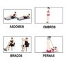 Extensor 4 tubos Academia Pedal Fitness Casa abdominal elastico cordas Pilates exercicio - 4
