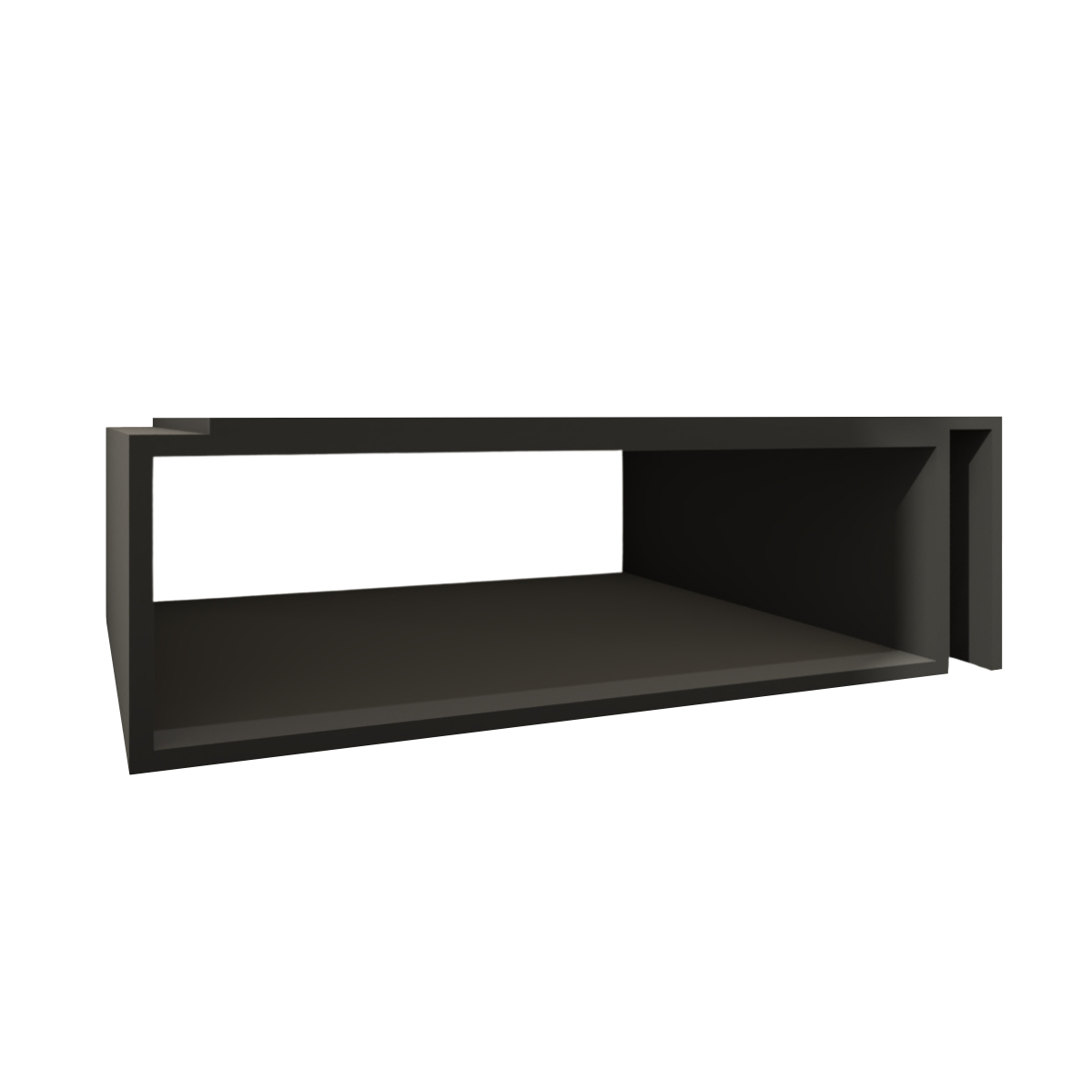 Mesa de Centro para de Sala Estar Retangular Moderna Mdf Plancasa Preto Tx - 5