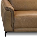 Ver imagem 5 de Sofá 5 Lugares Retrátil Reclinável Elétrico 374cm Clark L06 Couro Camel - Lyam Decor